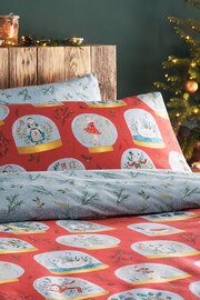 furn. Red Twelve Days of Christmas Reversible Duvet Cover and Pillowcase Set - Image 3 of 3