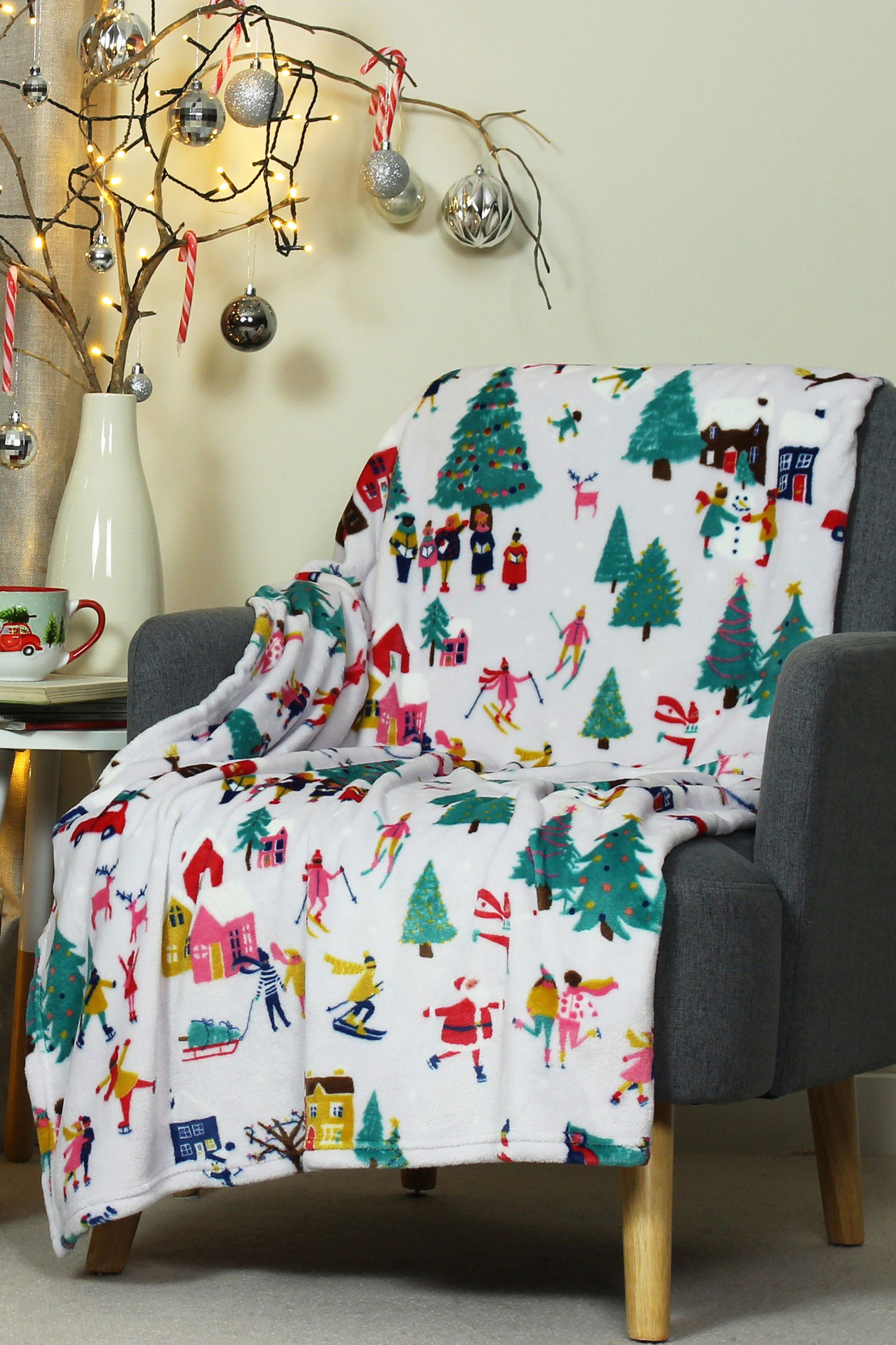 Buy furn. White Christmas Together Throw from the Next UK online shop