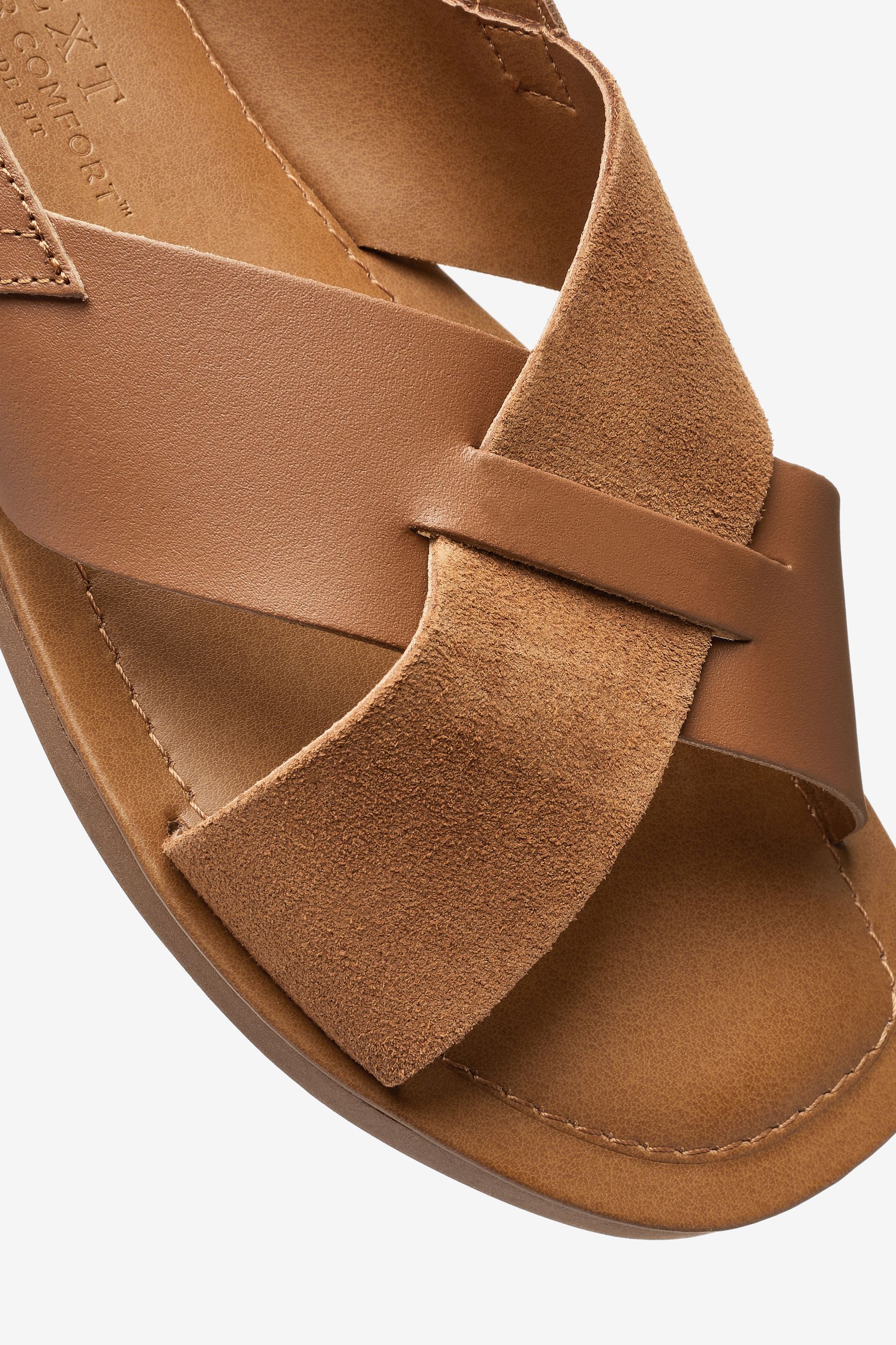 Tan crossover sandals shop