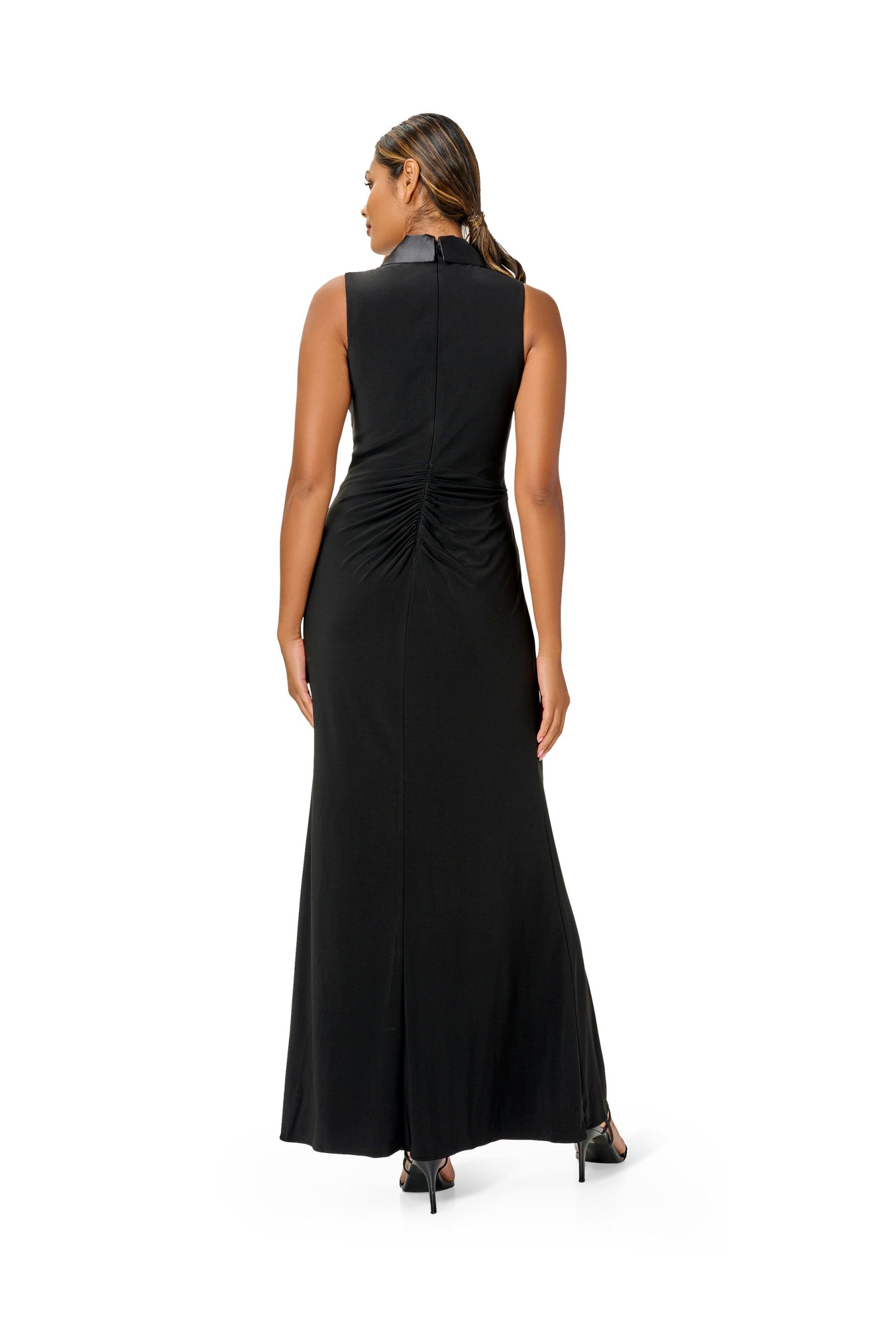 Buy Adrianna Papell Black Jersey Tuxedo Gown from Next Luxembourg