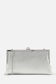 Accessorize Silver Womens Metallic Frame Clutch Bag - Image 2 of 4