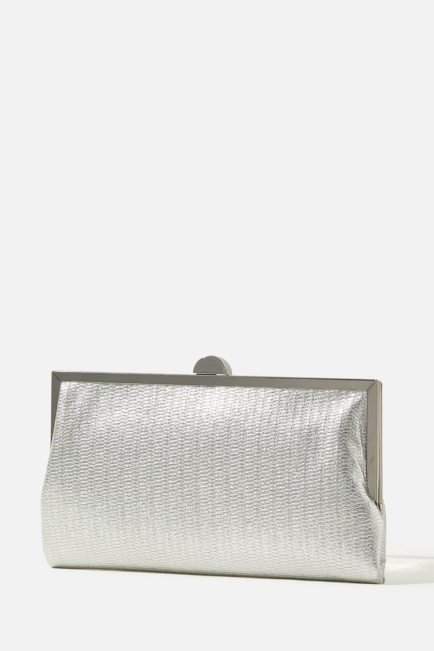 Womens silver clutch cheap