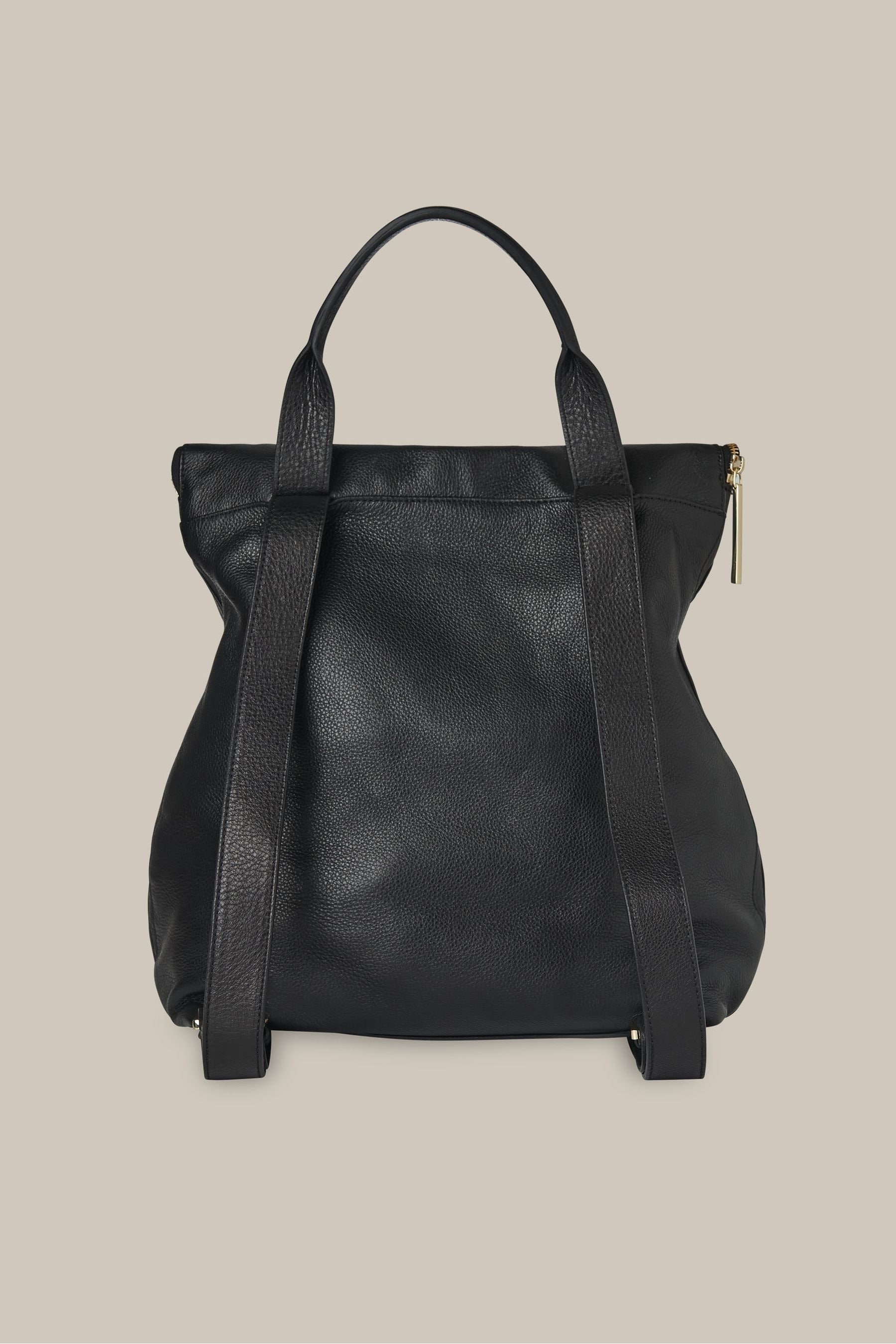 Whistles black leather backpack cheap