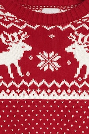 The Little Tailor Childrens Christmas Reindeer Fairisle Jumper - Image 5 of 5