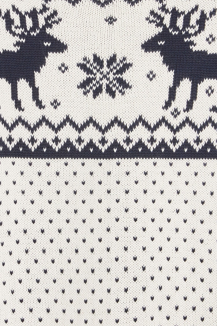 The Little Tailor Kids Green Christmas Reindeer Fairisle Jumper - Image 5 of 5