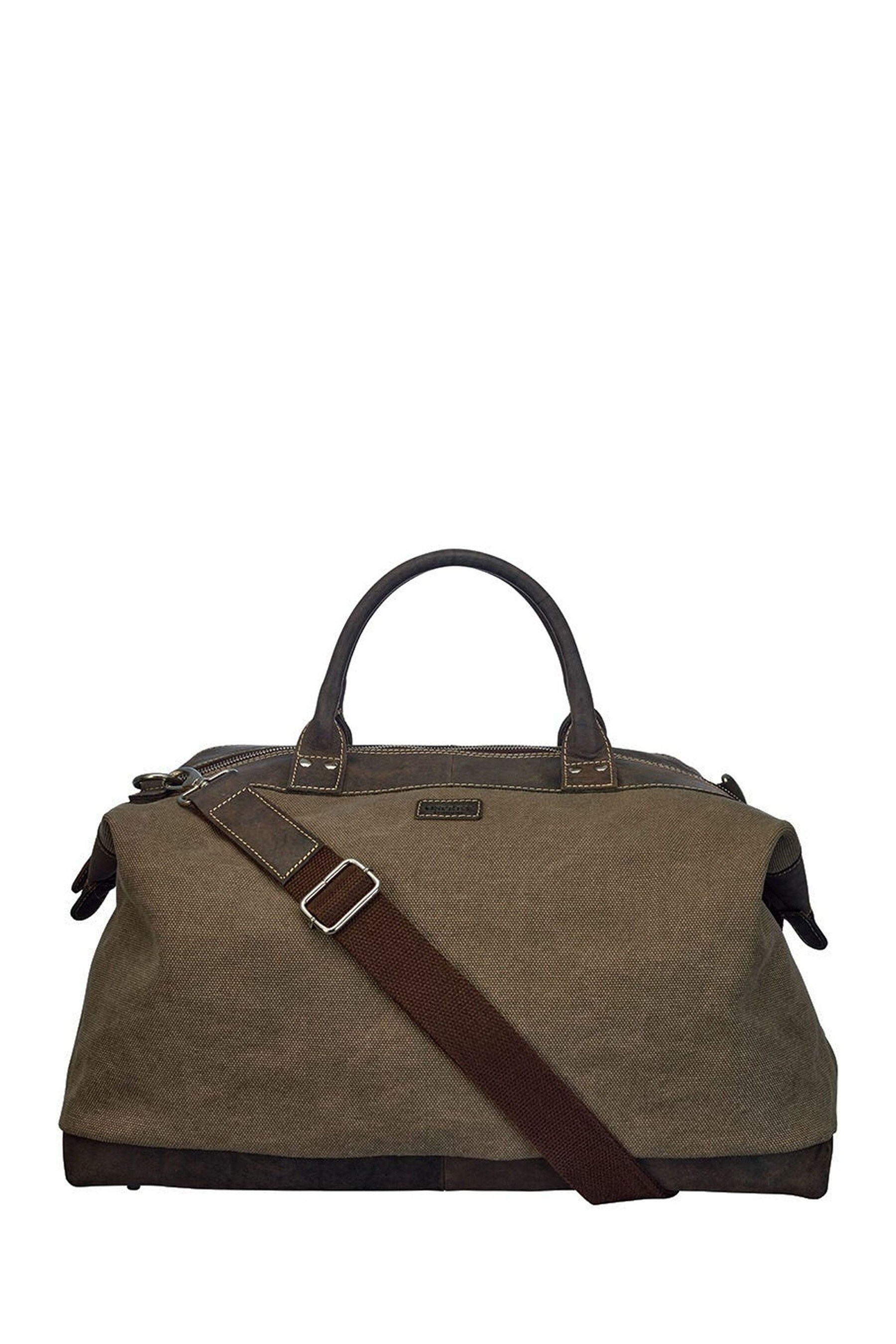 Buy OSPREY LONDON Stone Old Calf Leather Hunter Weekend Holdall Bag from the Next UK online shop
