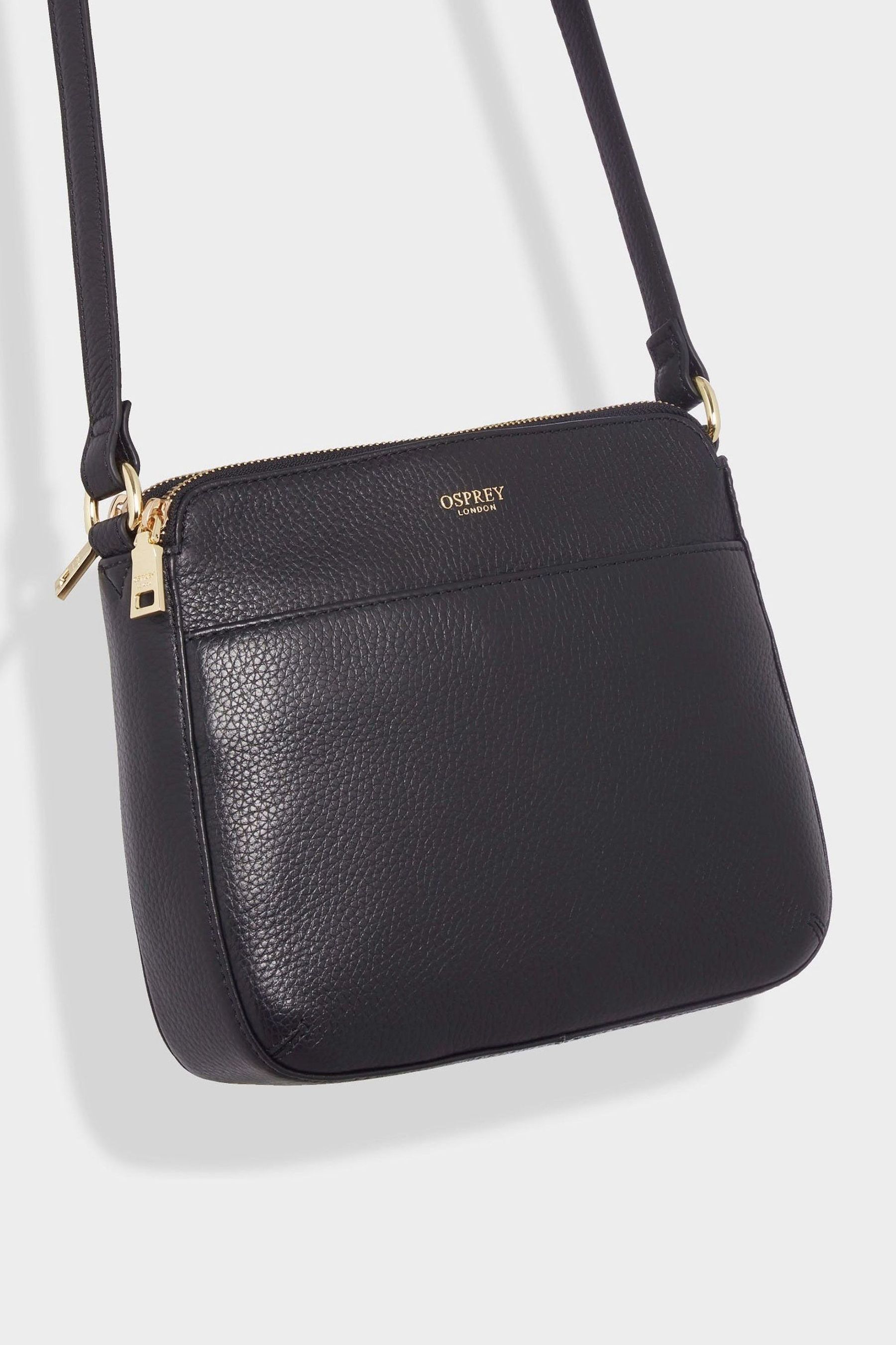 Osprey black leather handbag store