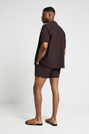 River Island Brown Elasticated Seersucker Swim Shorts - Image 2 of 11