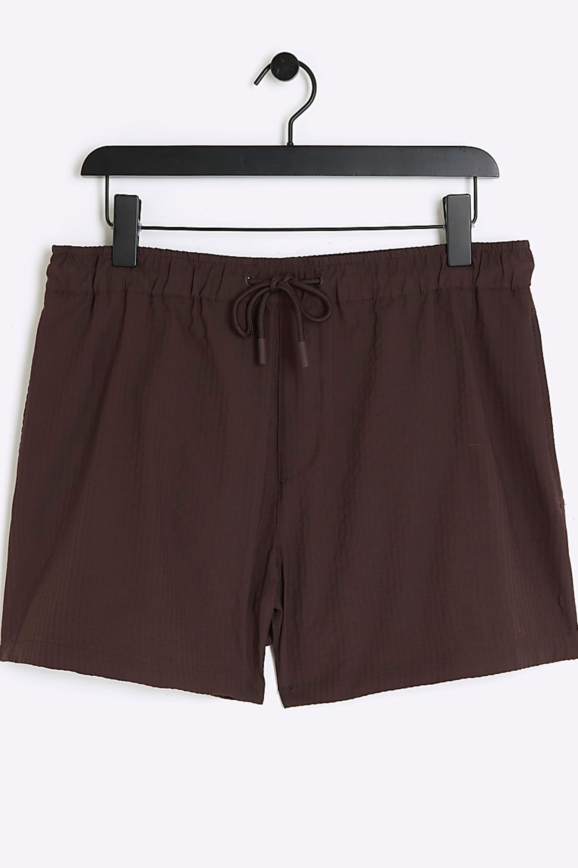 River Island Brown Elasticated Seersucker Swim Shorts - Image 7 of 11