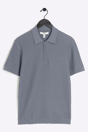 River Island Grey Muscle Fit Brick Polo Shirt - Image 13 of 13