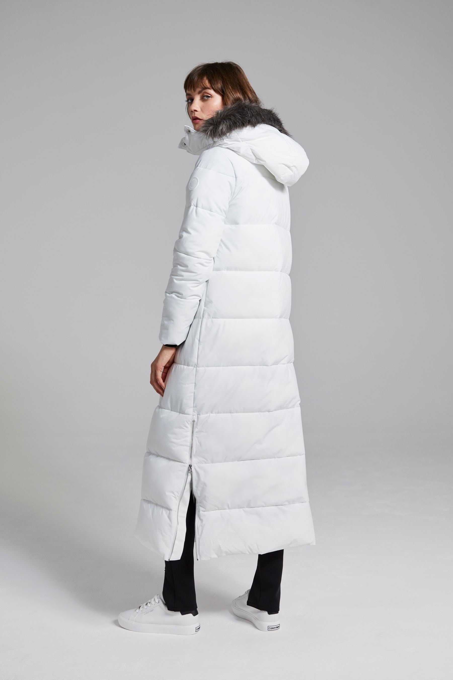Calvin klein maxi coat sales