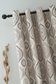 Pineapple Elephant Natural Ziri Eyelet Curtains - Image 3 of 5