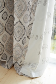 Pineapple Elephant Natural Ziri Eyelet Curtains - Image 4 of 5