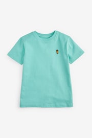 Pastels Short Sleeve Stag Embroidered T-Shirts 4 Pack (3-16yrs) - Image 3 of 8