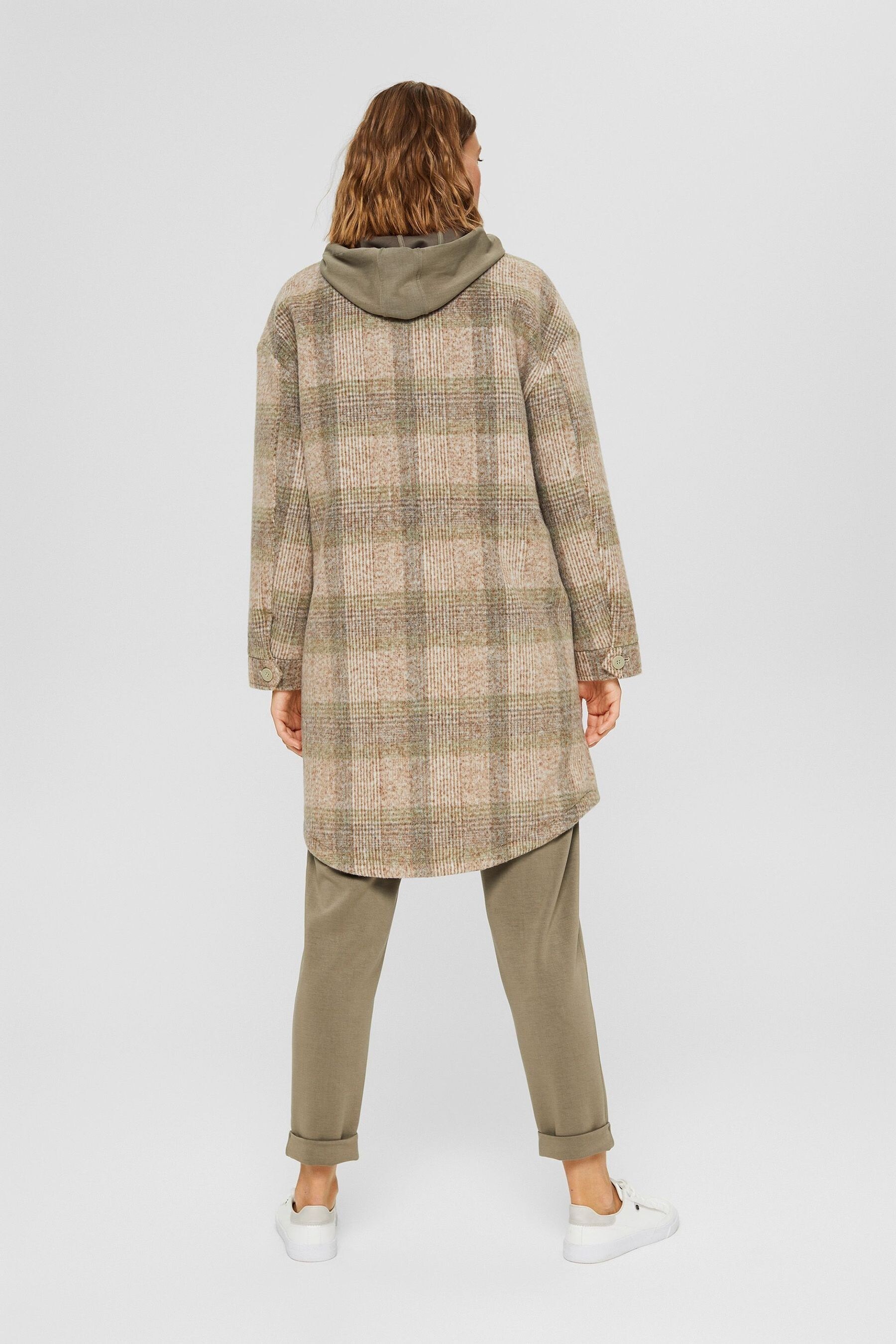 Buy Esprit Grey Check Woven Coat from Next Luxembourg