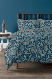 Copenhagen Home Blue Fable Duvet Cover and Pillowcase Set - Image 1 of 2