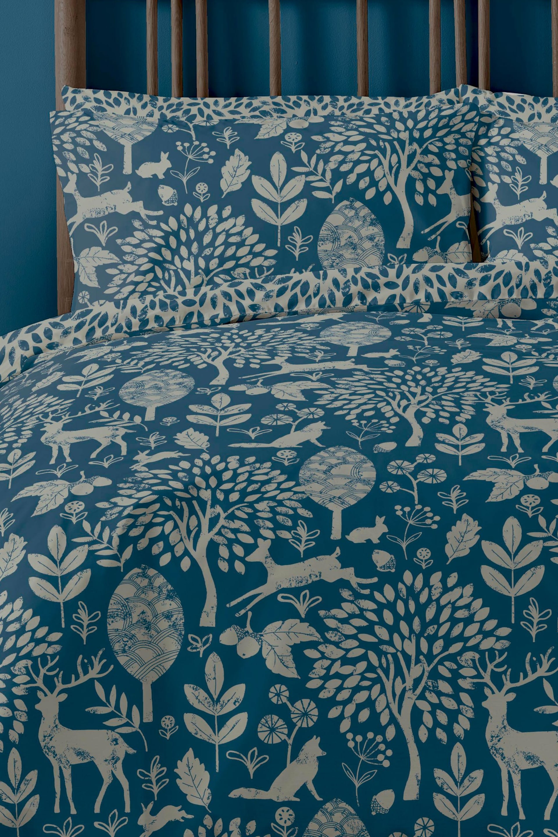 Copenhagen Home Blue Fable Duvet Cover and Pillowcase Set - Image 2 of 2