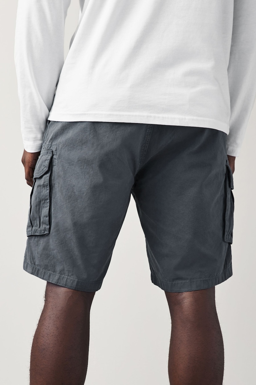 Blue Cotton Cargo Shorts - Image 3 of 8