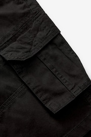Black Cotton Cargo Shorts - Image 8 of 9