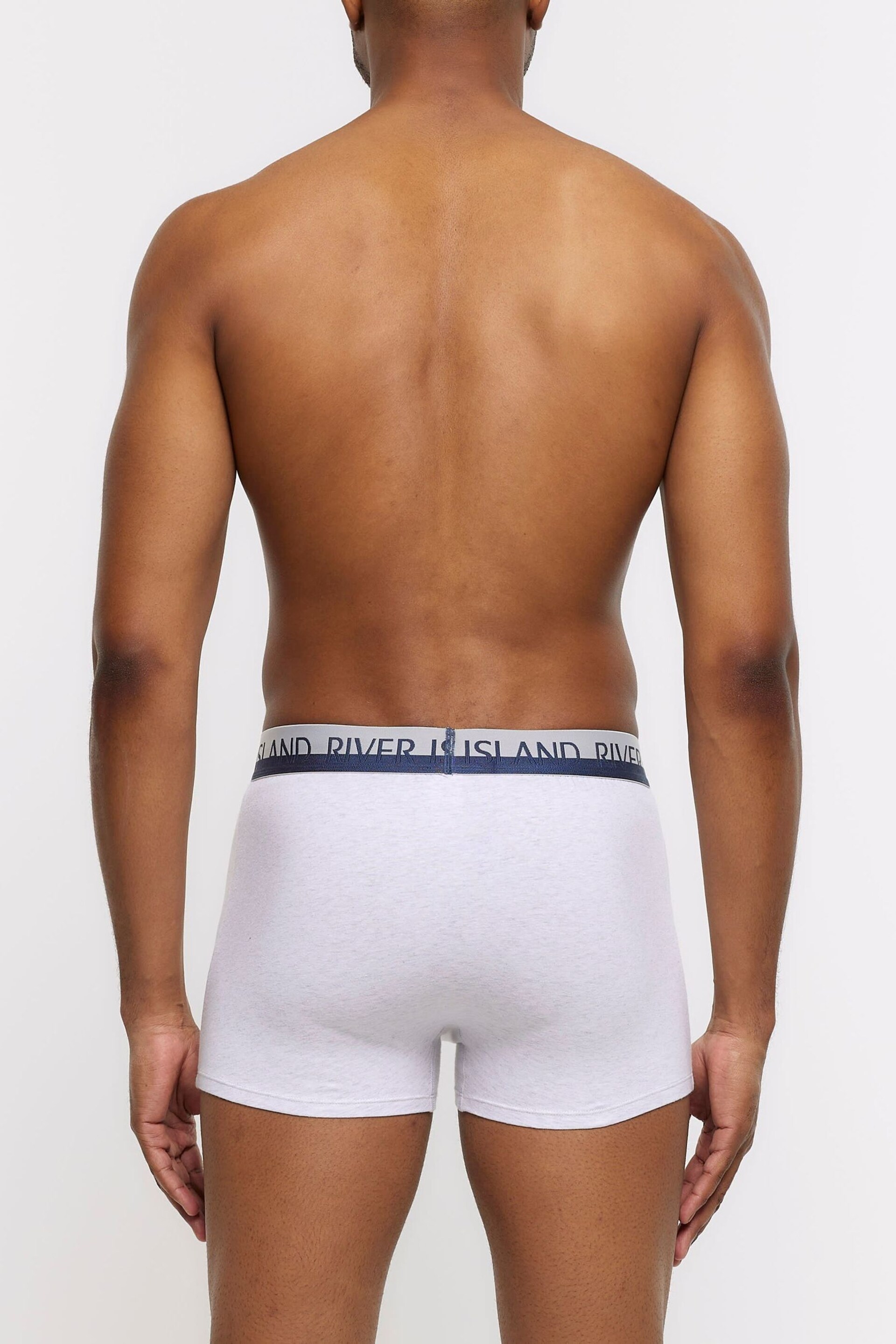 River Island Blue White Split Trunks 4 Pack - Image 6 of 8