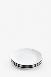 White Nova Dinnerware Set of 4 Side Plates - Image 3 of 3
