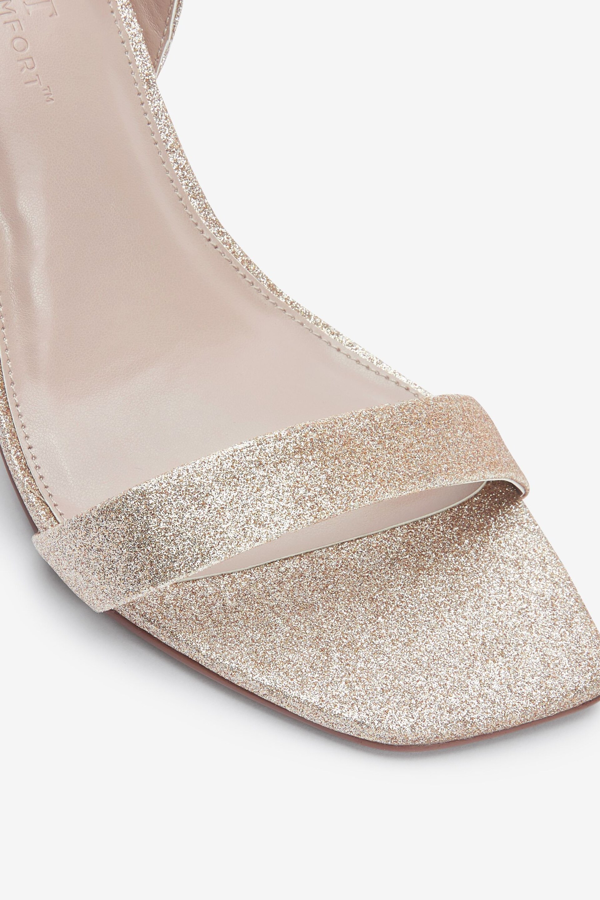 Shimmer Extra Wide Fit Forever Comfort® Strappy Skinny Heel Sandals - Image 4 of 4