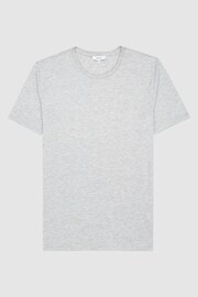 Reiss Grey Reiss Bless Marl Regular Fit Crew Neck T-Shirt - Image 2 of 5