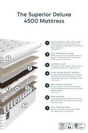 4500 Pocket Sprung Superior Deluxe Medium Mattress with Pillow Top - Image 8 of 8