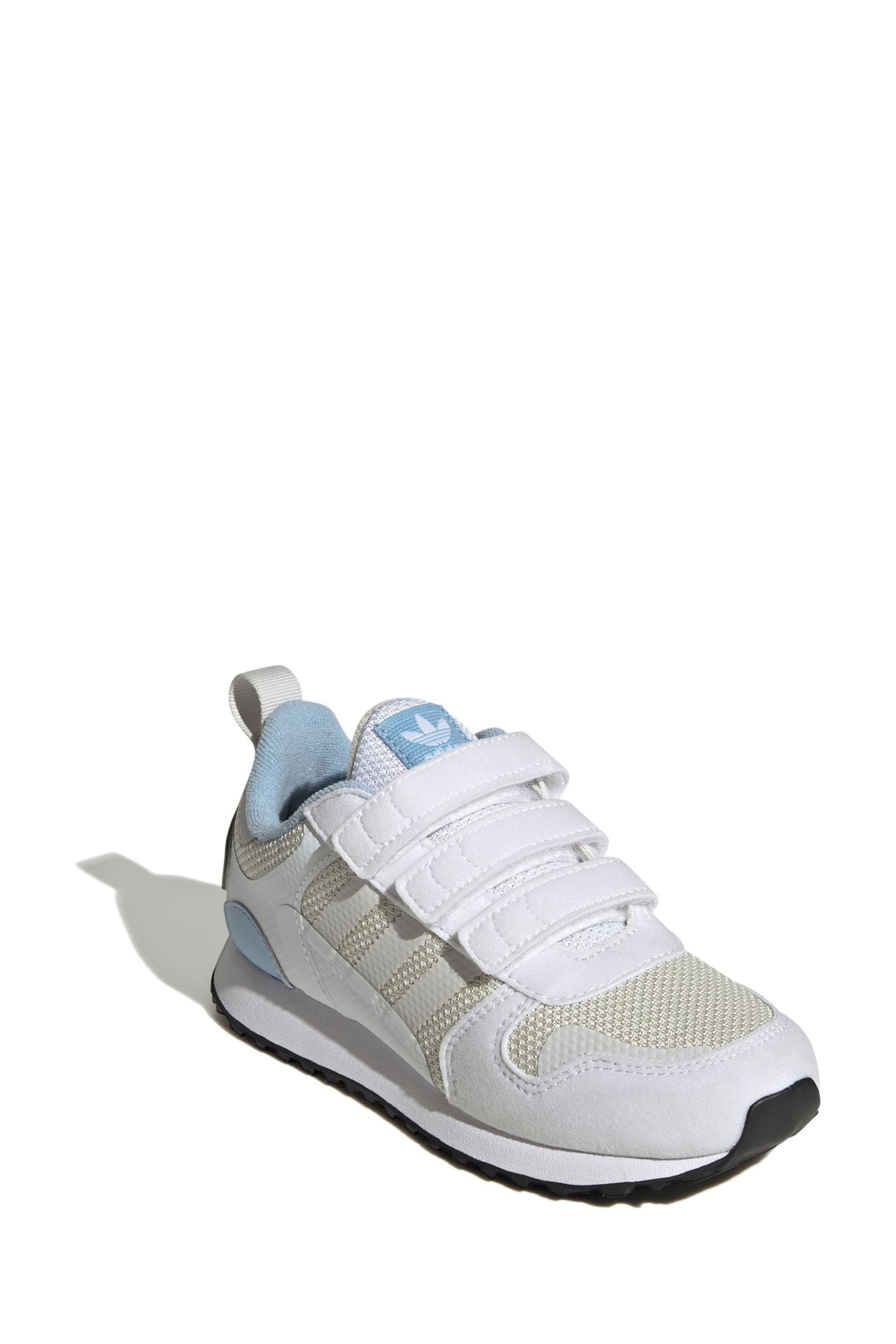 adidas Originals Kids ZX 700 HD White Trainers - Image 4 of 9