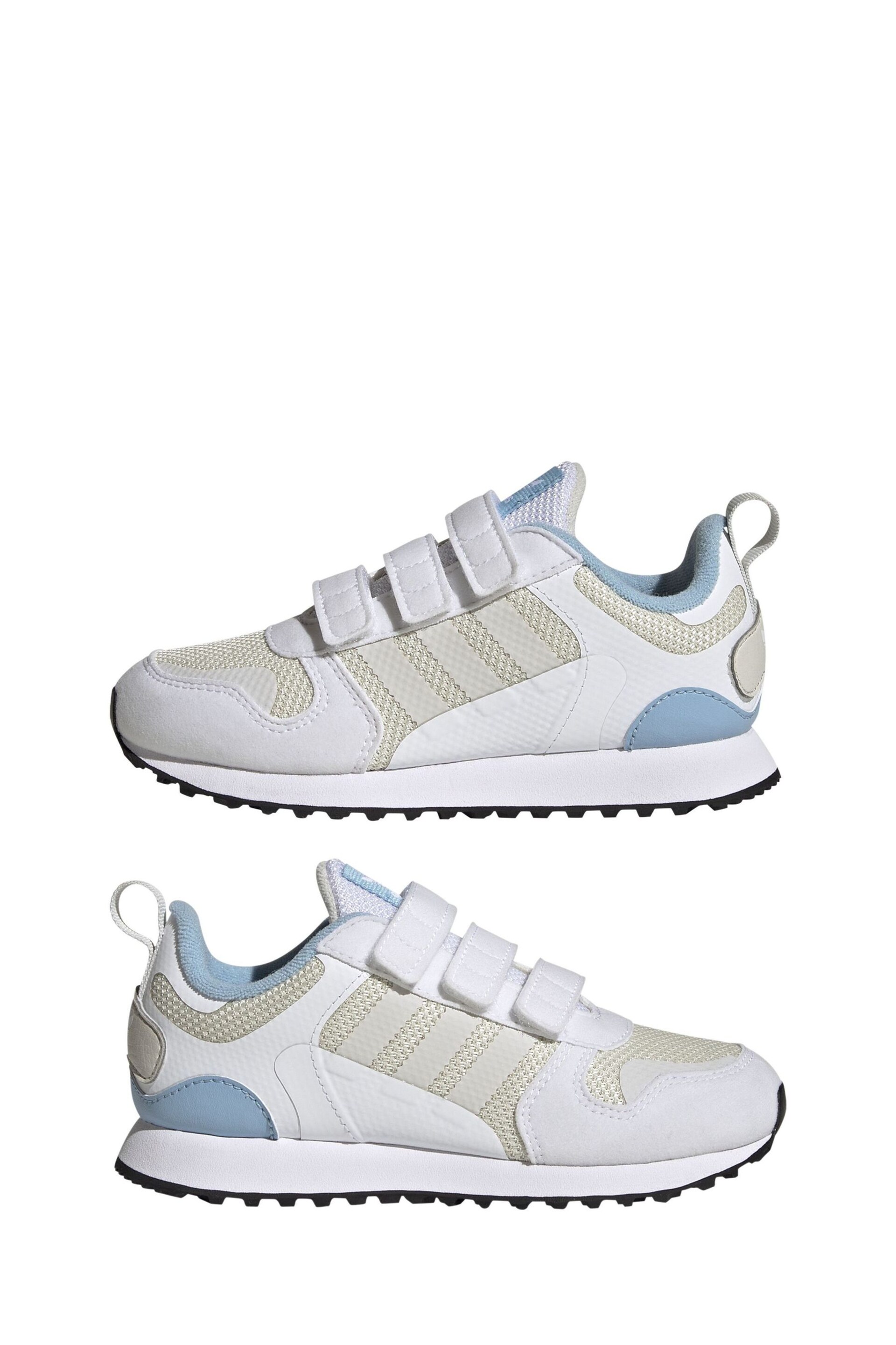 adidas Originals Kids ZX 700 HD White Trainers - Image 5 of 9