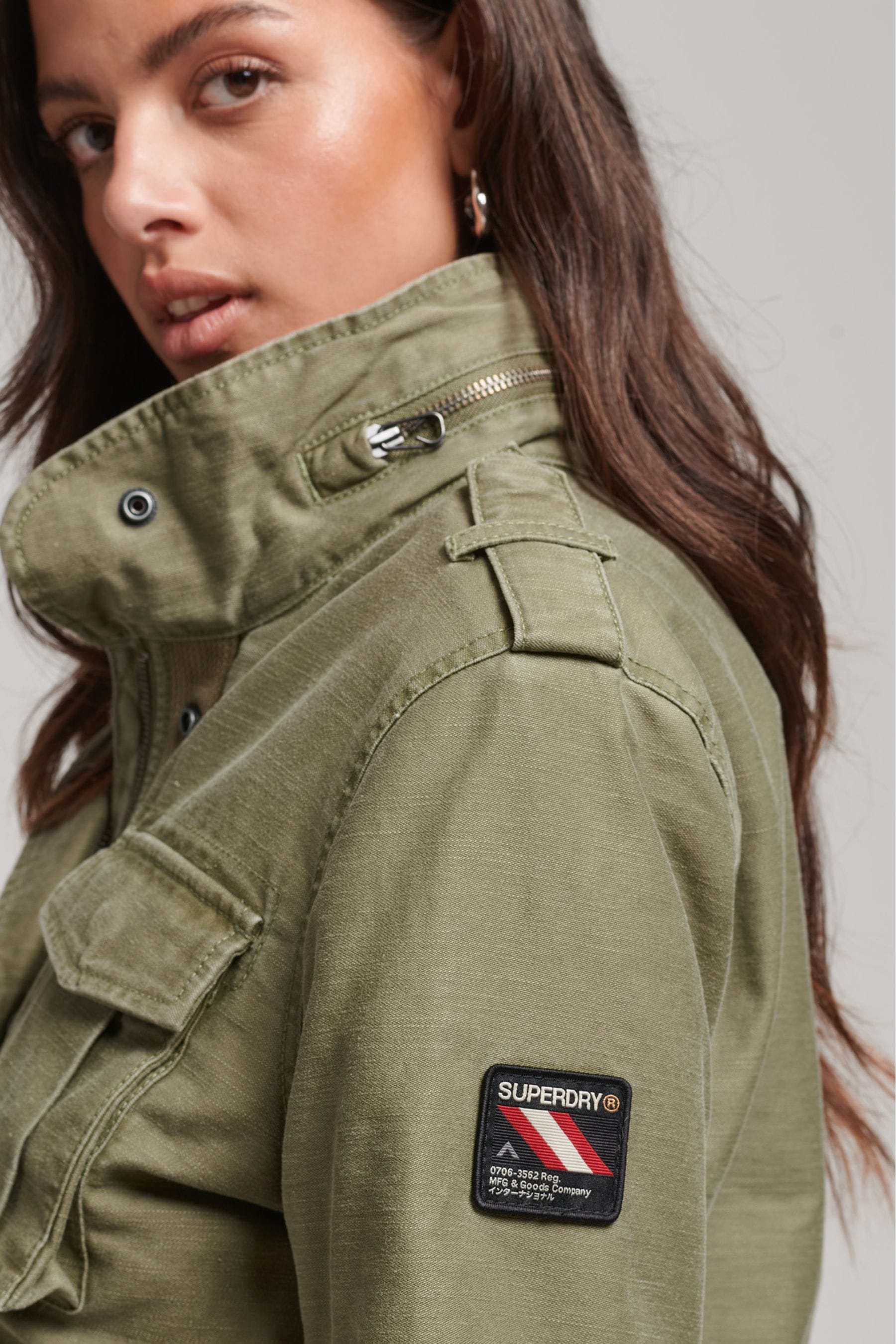 Buy Superdry Green Rookie Borg Lined Military Jacket from Next Luxembourg