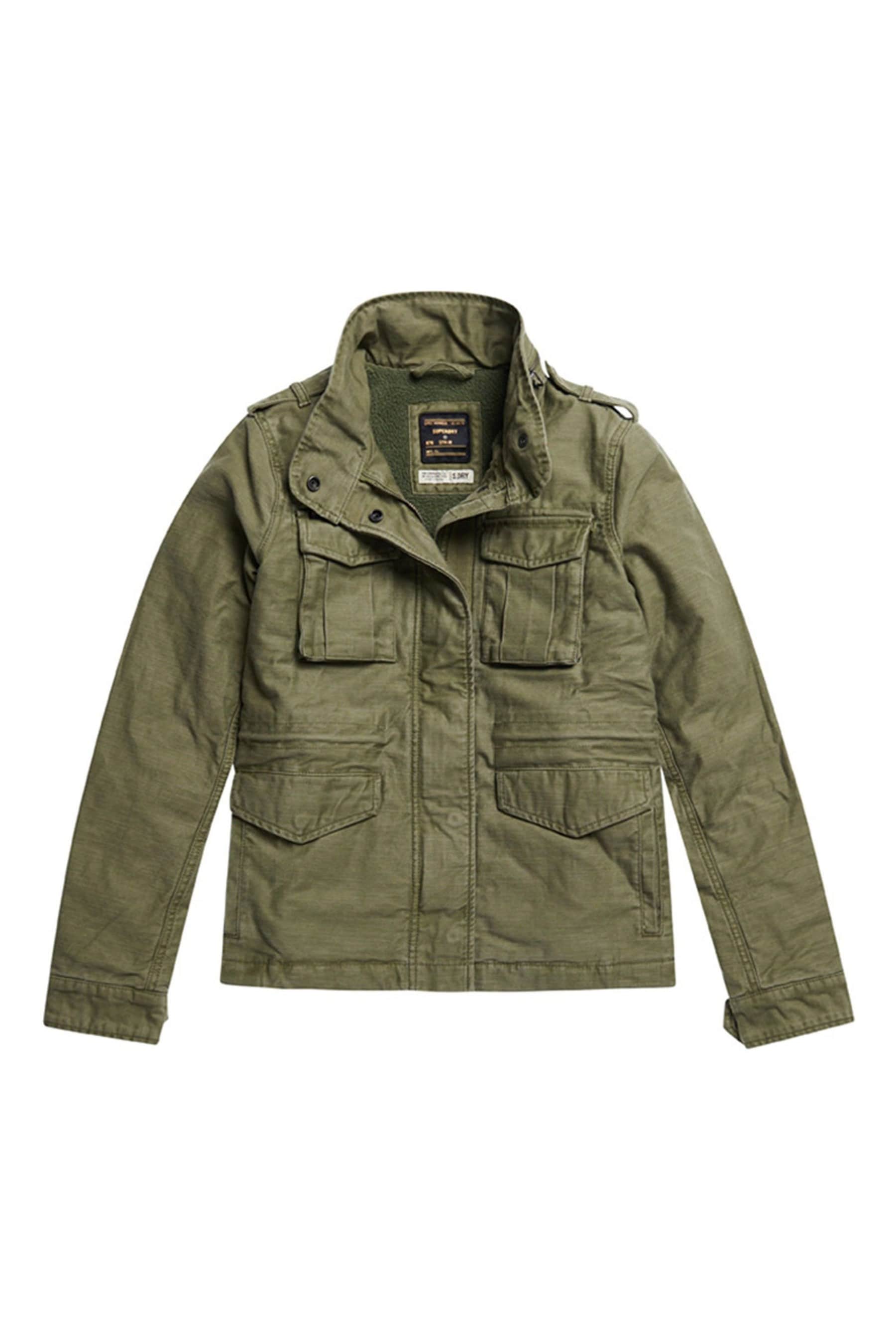 Buy Superdry Green Rookie Borg Lined Military Jacket from Next Luxembourg