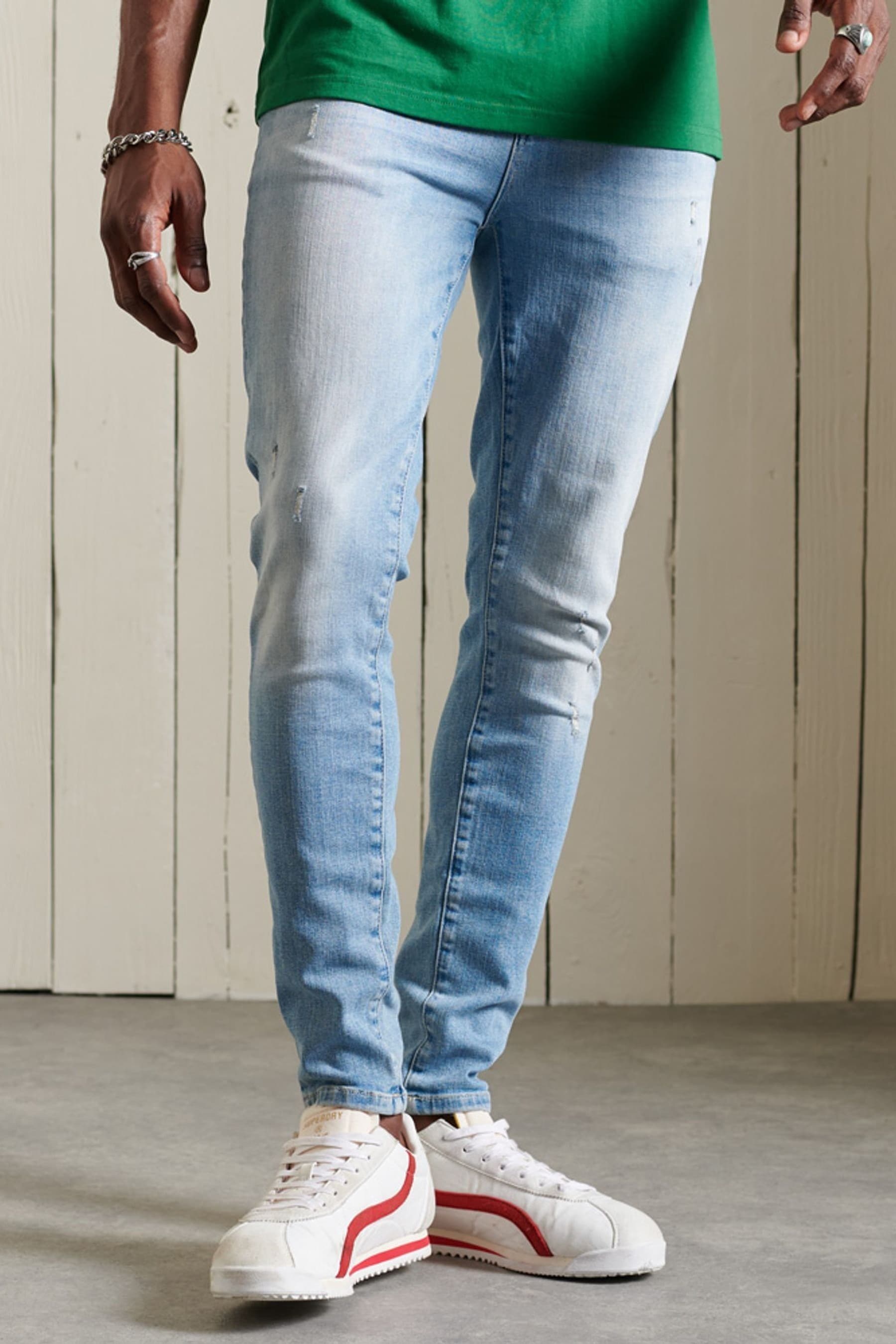 Buy Superdry Men s Blue Skinny Jeans from Next Luxembourg