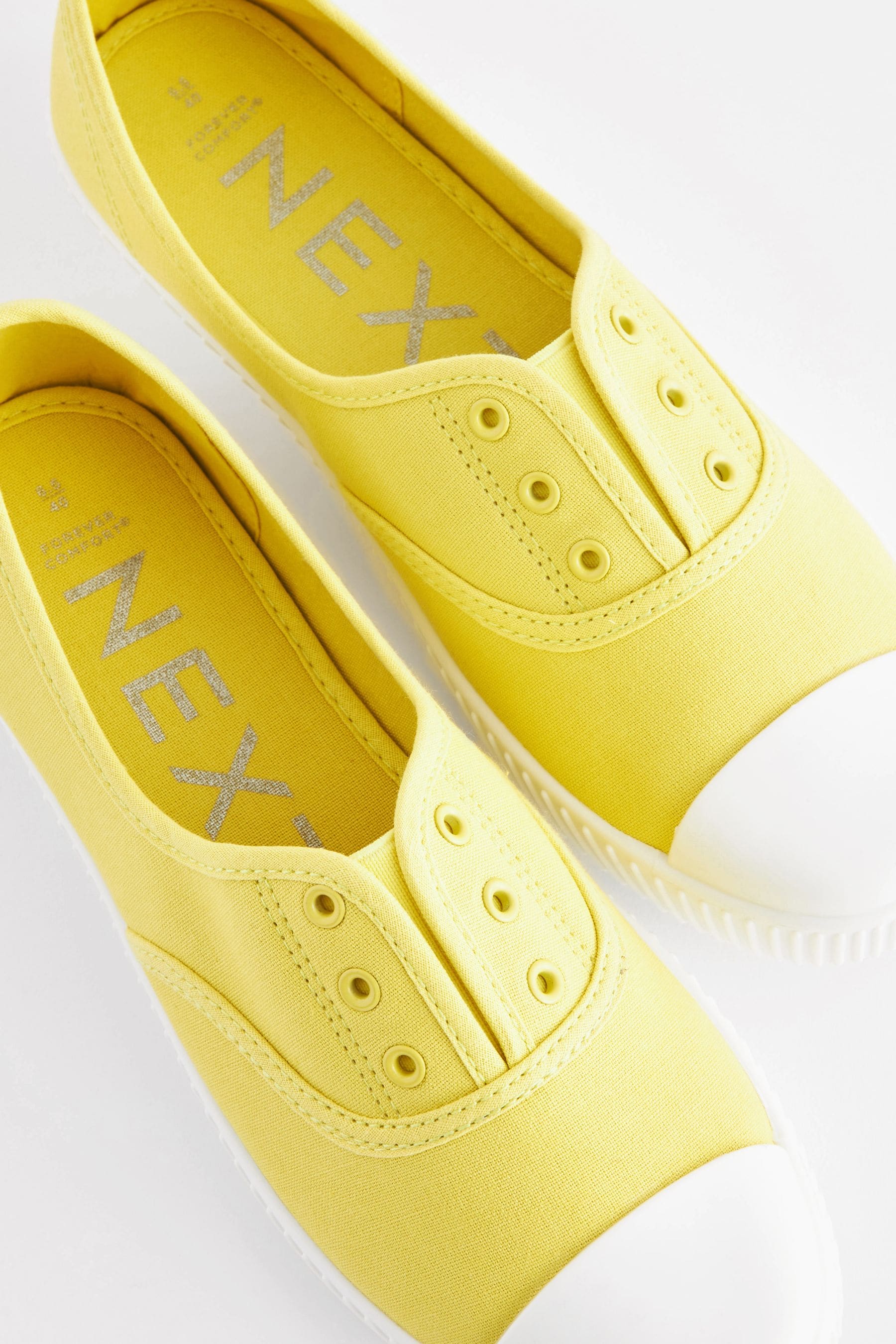 Buy Lime Green Slip On Canvas Shoes from Next Luxembourg