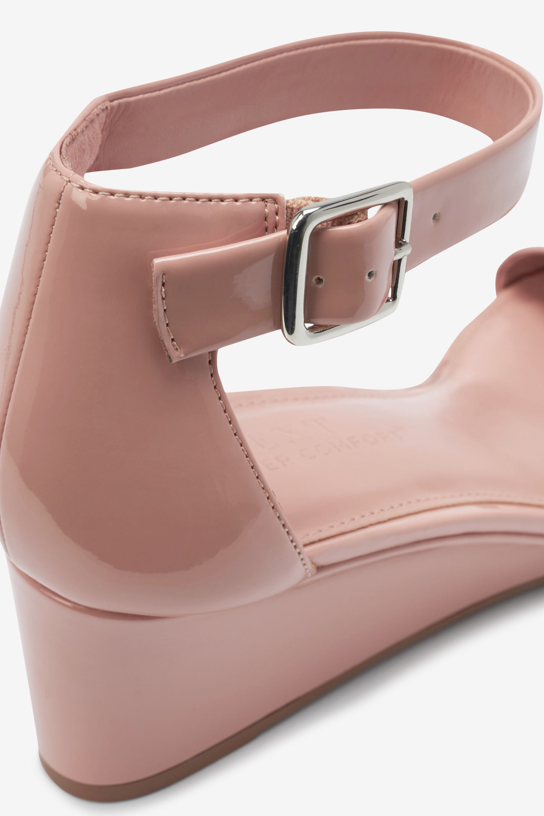 Nude wedges wide fit online