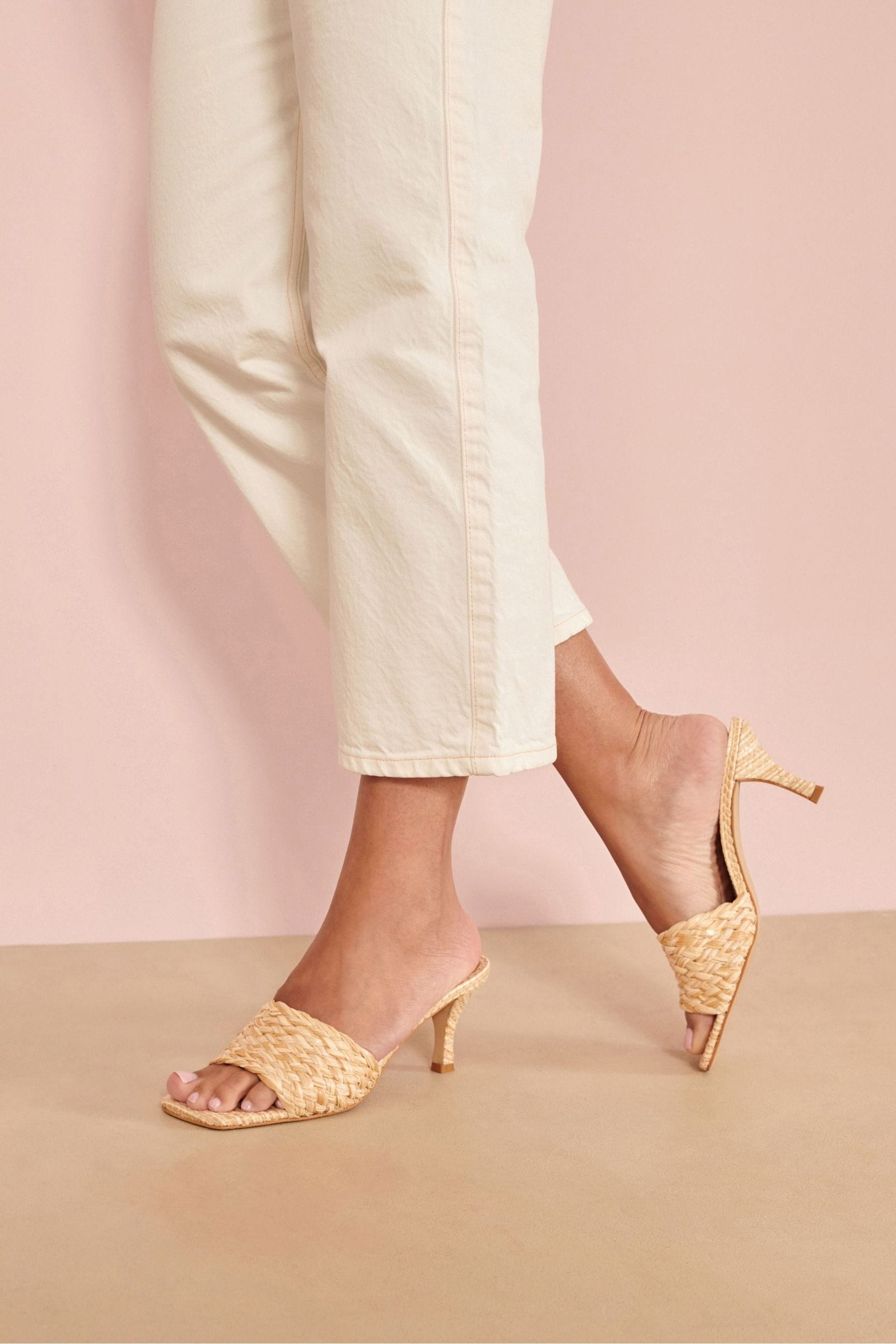 Acheter Nature Mules Signature tissees a petit talon from Next Luxembourg