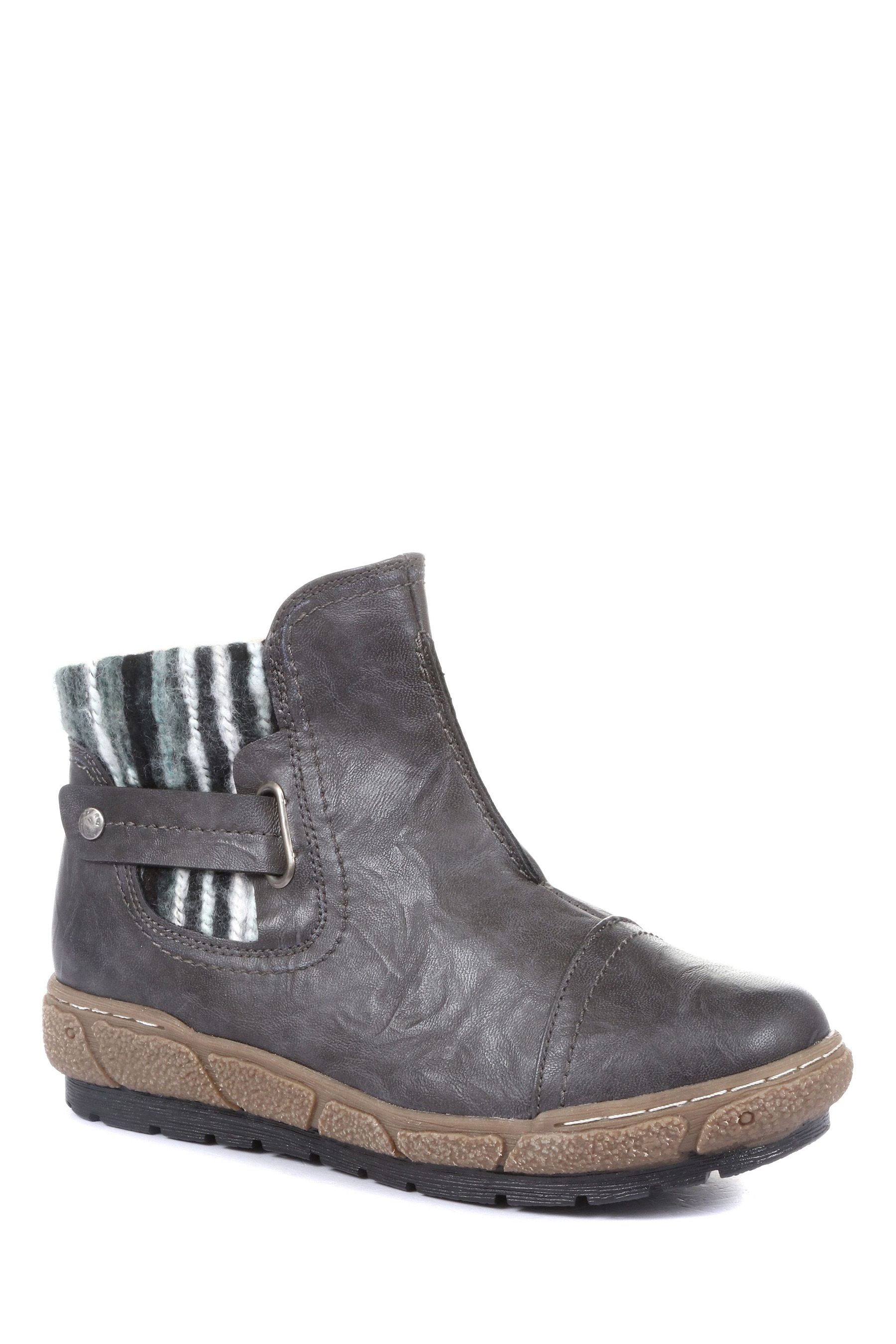 Grey ladies ankle boots top