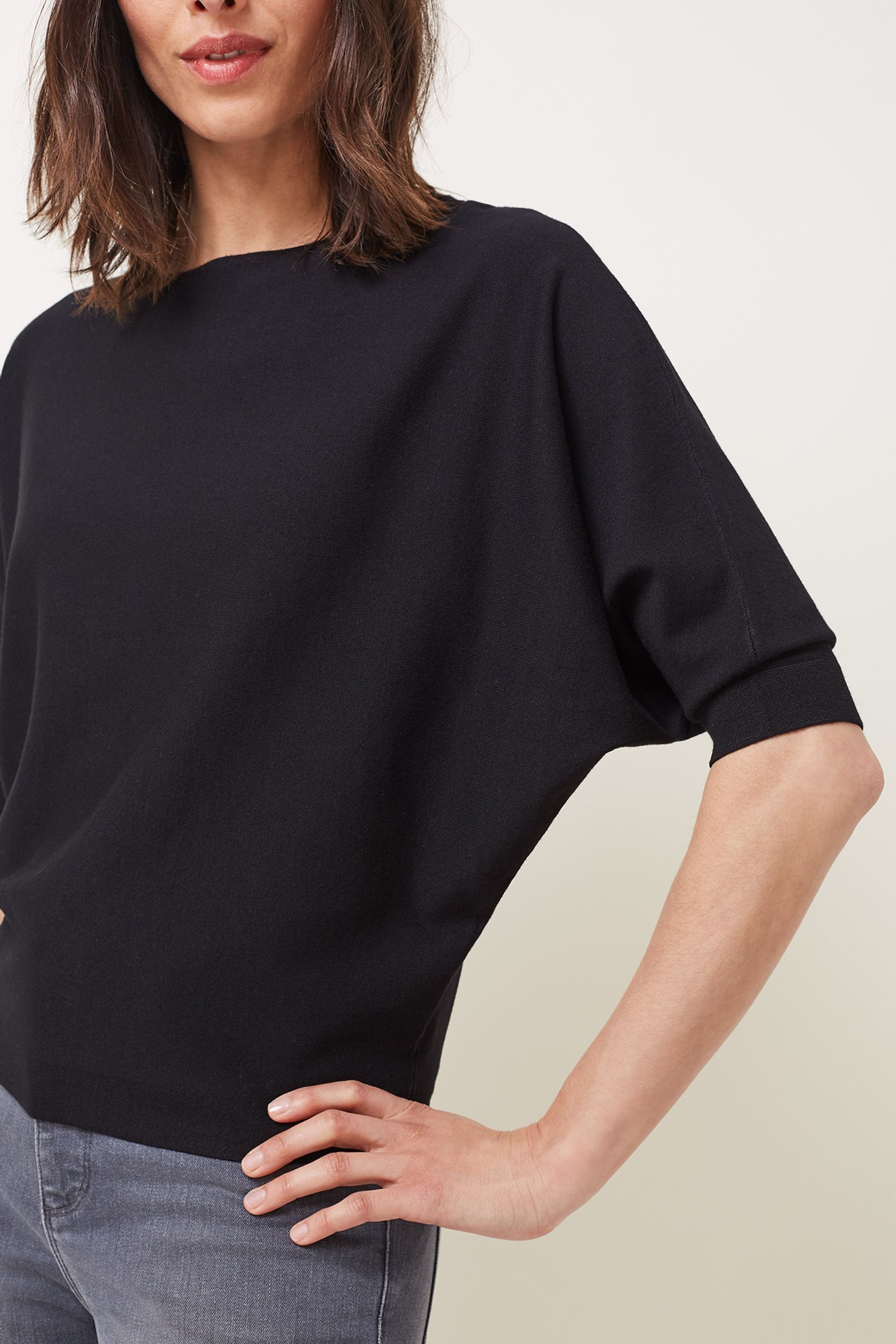 Buy Phase Eight Black Cristine Batwing Knit Jumper from the Next UK online shop