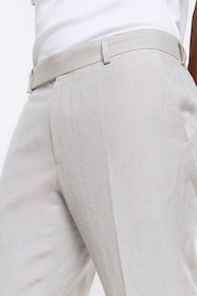 River Island Grey Linen Suit: Trousers - Image 4 of 6