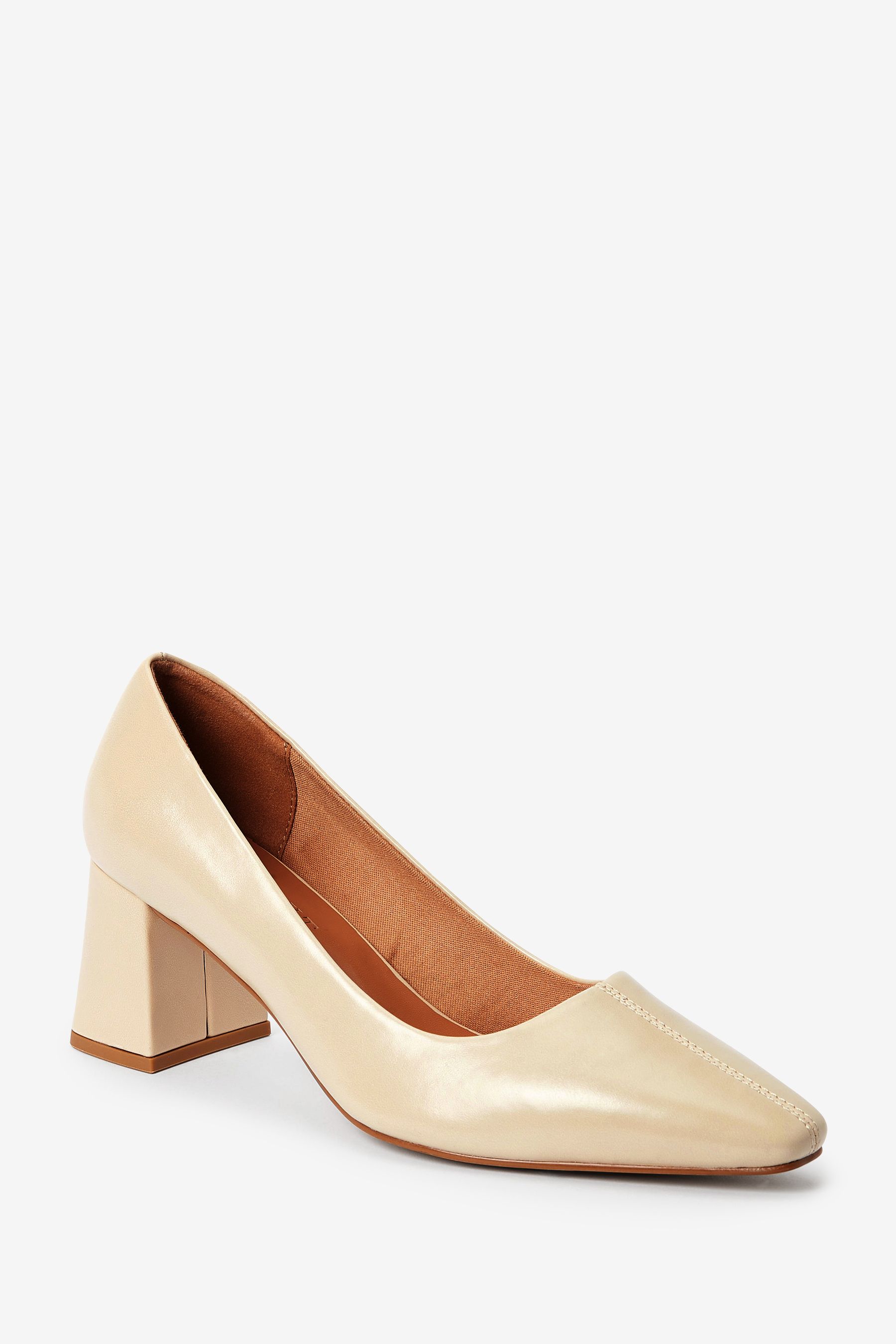 Buy Neutral Forever Comfort Chisel Block Court Shoes from Next Luxembourg