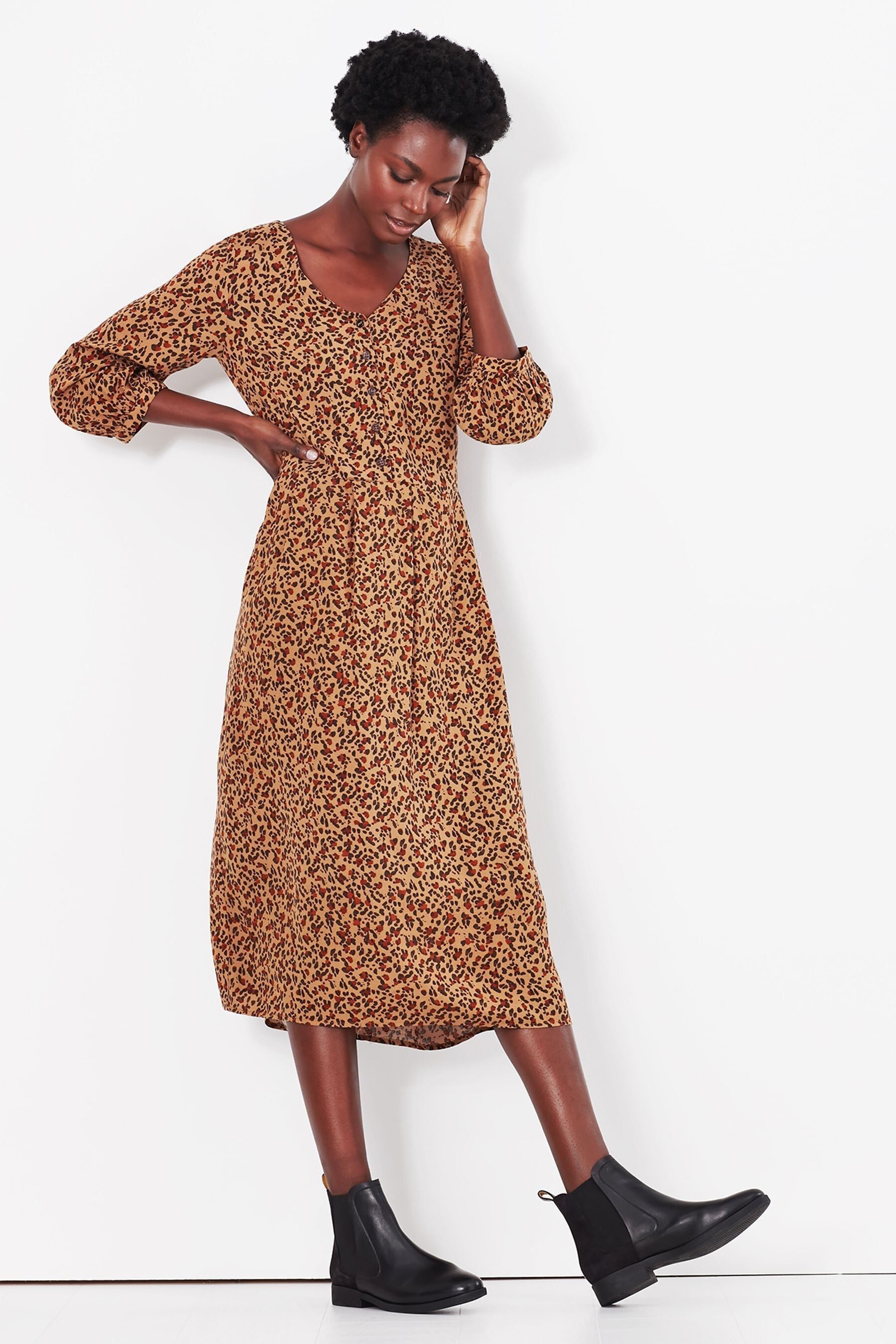 Buy Joules Torie Animal Print Dress from Next Luxembourg