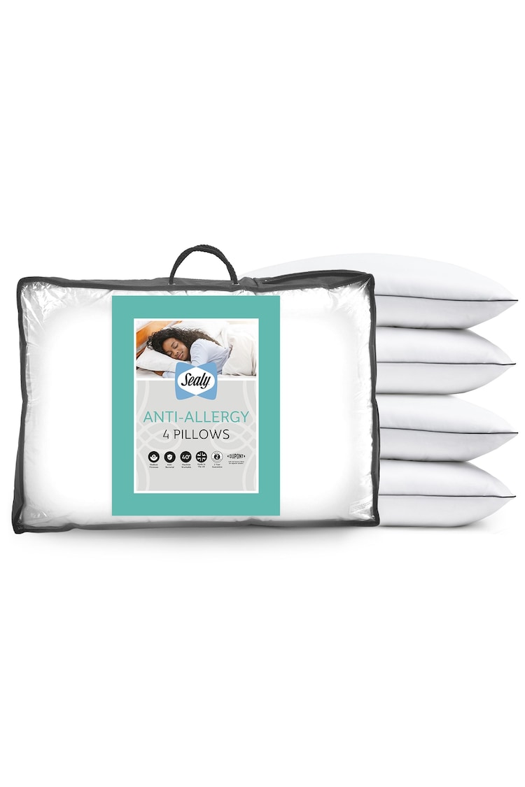 Sealy Set of 4 Anti Allergy Pillows - Image 8 of 8