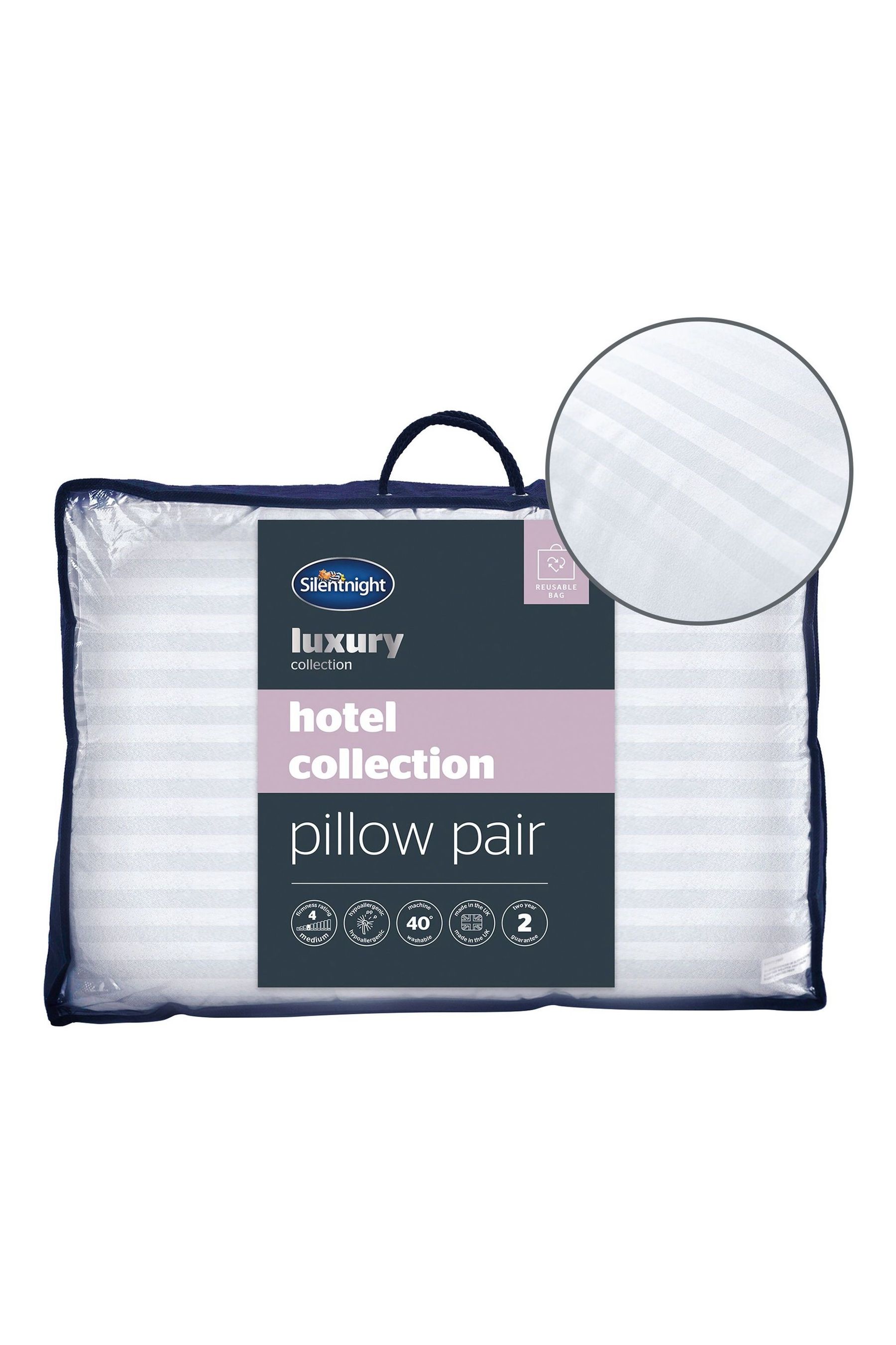 Buy Silentnight Set of 2 Luxury Piped Hotel Collection Pillows from the Next UK online shop