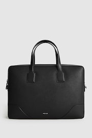 Reiss Black Elliott Leather Briefcase - Image 1 of 5