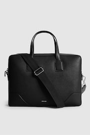 Reiss Black Elliott Leather Briefcase - Image 3 of 5