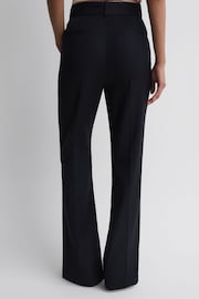 Reiss Navy Haisley Petite Tailored Flared Suit Trousers - Image 5 of 6