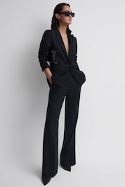 Reiss Navy Haisley Tailored Flared Suit Trousers - Image 1 of 5