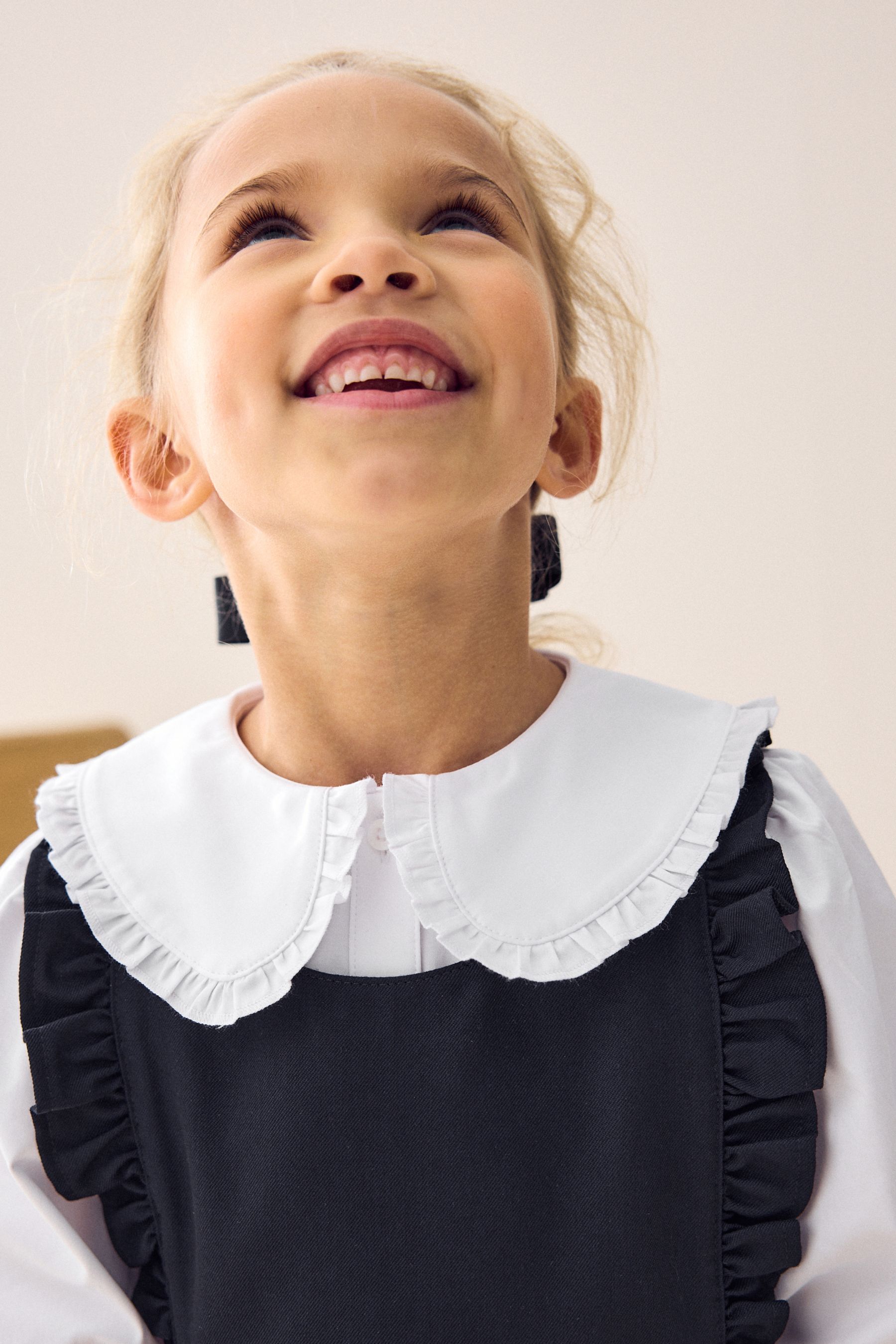 Girls navy pinafore store