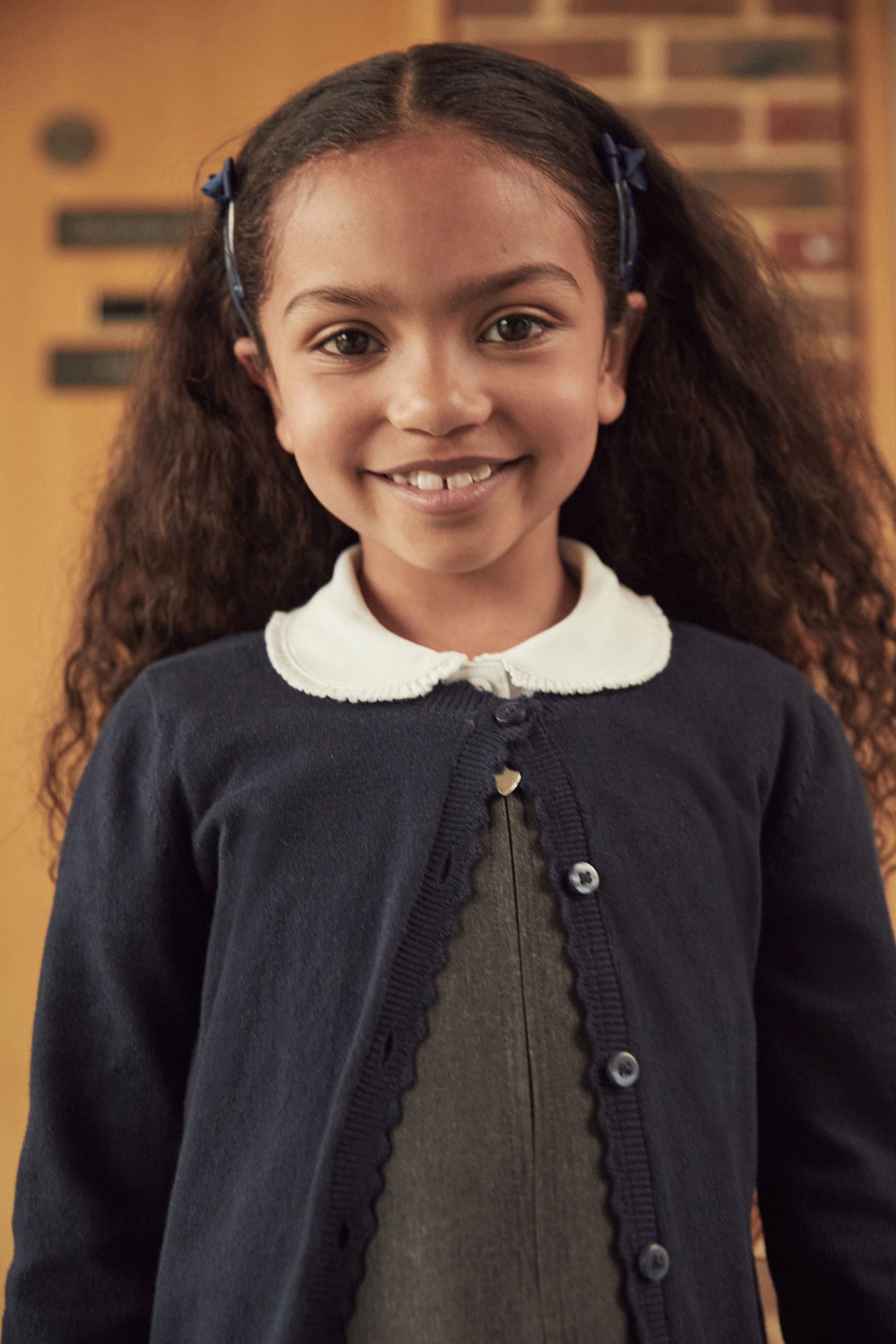 Next Cotton Rich Scalloped Edge School Cardigan