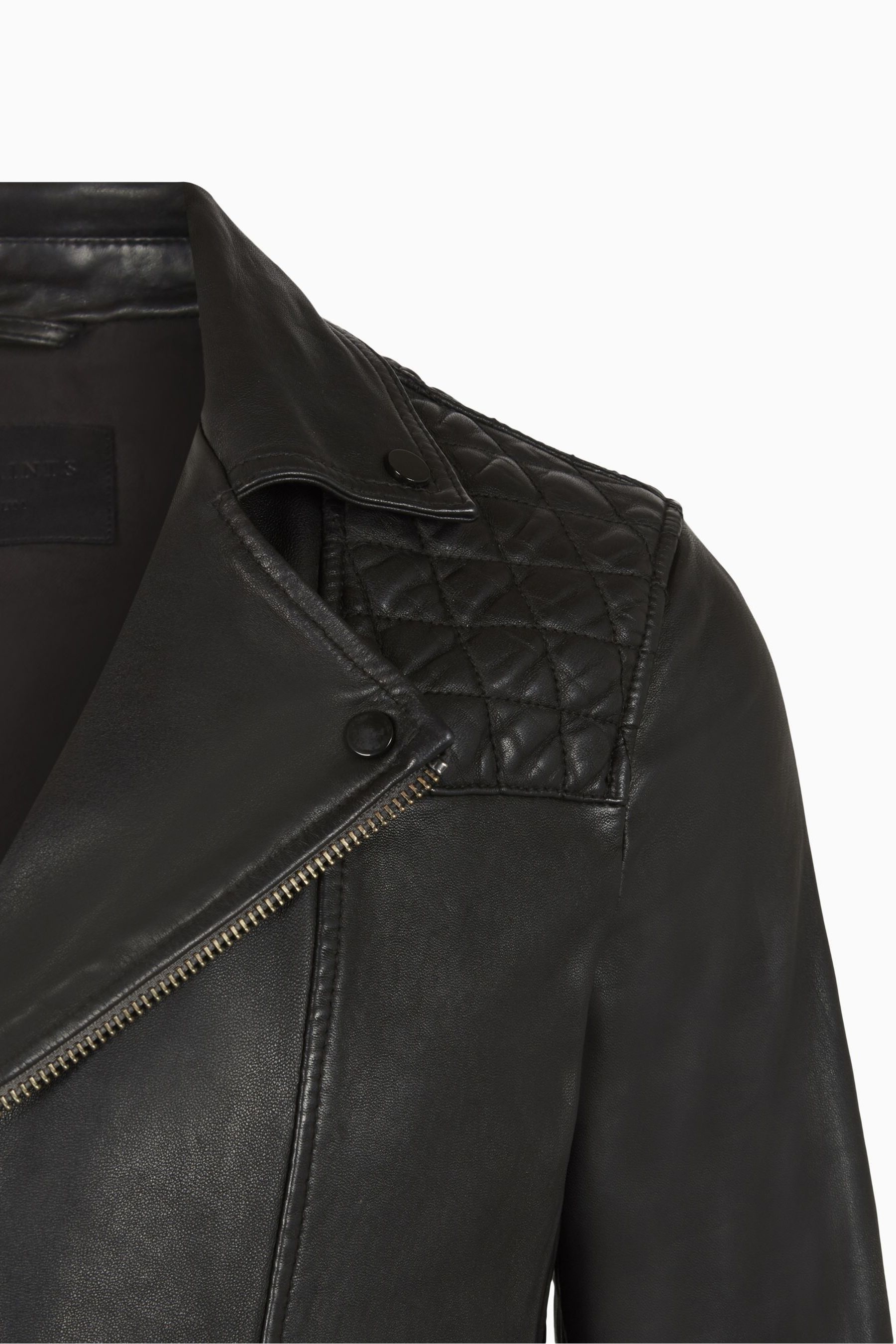 Buy AllSaints Black Conroy Leather Biker Jacket from Next Oman